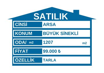 BüyükSinekli Köyünde Çok Uygun 82 m2 Hisse