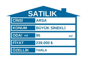 Büyük Sinekli’de Köyün Dibinde 95 m2 Kelepir Satılık